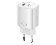 Ładowarka i akumulator USAMS 45W GaN 1xUSB-A 1xUSB-C
